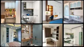 Latest 30 Wardrobe Design with Study Table for room//Modern Study Table with Book Shelf ideas