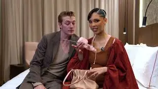 What's in my New Ferragamo Soft Bag with Nara and Lucky Blue Smith