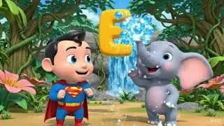 ABC Song with Superman 🦸&zwj;♂️ | A to F Alphabet Learning for Kids | Fun Cartoon Animation #viral 