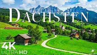 Дахштайн в Альпах 4K &mdash; Исследуйте величественные вершины и потрясающие альпийские пейзажи.