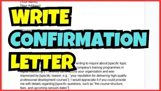 How to Write a Professional Confirmation Letter | Step-by-Step Guide