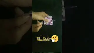 Pen Thru Bill Magictrick #shorts #magic #magictutorials