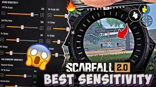ScarFall 2.0 Best Sensitivity !🔥 0 Recoil 🤯 || 