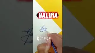 HALIMA Name signature style How to signature #music #signature #trandingshorts #newsong #shots