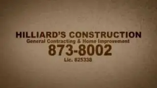 HILLIARD'S CONSTRUCTION ADVERTISEMENT