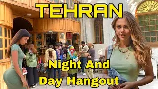 Street Style Of Iranian Girls And Boys in Tehran Nights 🇮🇷 FERDOWS GARDEN ایران