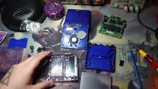 Friday Night Futzin': GBA SP atomic purple shell swap Part 1 disassembly and bumbling
