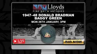 1947-48 Donald Bradman Baggy Green AUCTION and VIEWING from 2PM.