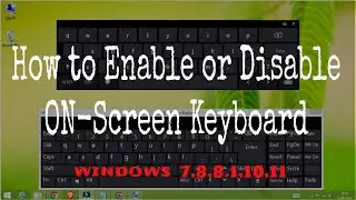 How to enable or disable touch keyboard | windows 7,8,10,11 | very simple