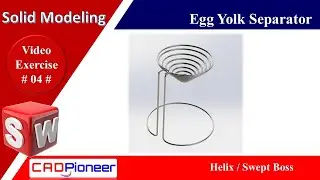 SolidWorks exercise / Variable Helix / My own Egg Yolk Separator design