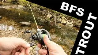 BFS TROUT ... Aioushi Fibreglass Rod & Tsurinoya Dark Wolf Ultra KF50S