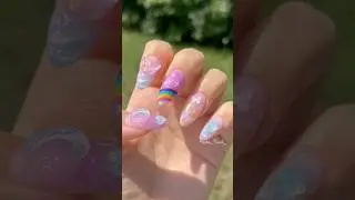 Pastel Rainbow Nails 🌈 ✨ #nails #summernails #nailart