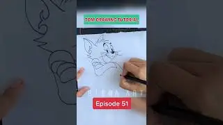 Tom cat drawing tutorial |Episode:51 #drawingtutorial #shorts #youtubeshorts #viralshorts #art #tom