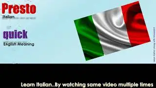 Presto &laquo; How to Pronounce Italian word Presto?