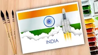 ISRO chandrayaan 3 Launch drawing / How to draw ISRO Rocket India