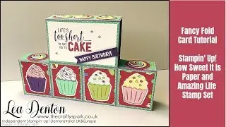 Fancy Fold Block Card Tutorial - How Sweet It Is + Amazing Life Stampin' Up!