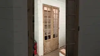Let&rsquo;s install some RECLAIMED antique French doors #gotitcoach #woodworking #doors