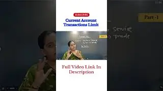 current account transaction limits |  #incometaxexemption #currentaccount #transaction #limits