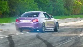 Cars Leaving Tankstelle Nürburgring Tankstelle, DRIFTS! BMW M, Alfa QV GTA M, GT2RS MR, R33 GTR..