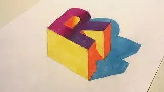 How to Draw 3D Letter R (Mind Trick) - Optical Illusion Mind Trick on Paper