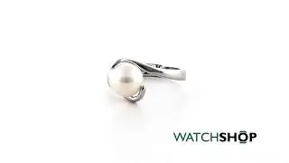 Jersey Pearl Ladies' Sterling Silver Ruette White Freshwater Pearl Ring Size M (R9W-M)