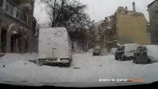 Снегопад Одесса 2016, Тест видеорегистратора MiVue 358 во время снегопада. Снег в Одессе.