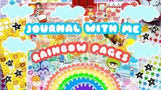 Rainbow Pages Using Stickers 🌈 | Journal With Me