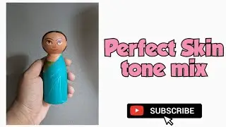 Skin tone mix for peg dolls #pegdoll #diy #painting 