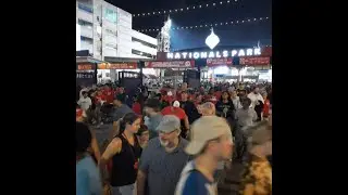 People leave Nationals Park stadium in Washington DC due to shooting incident outside | AFP