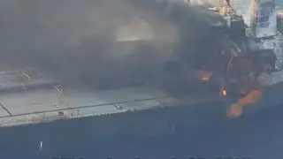 Fire on an oil tanker off Sri Lankan coast brought under control