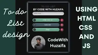How to create To-Di-List Using HTML CSS and JS | JavaScript project|Free Source Code