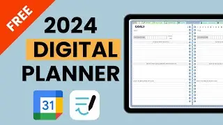 2024  digital planner for  ipad  & Goodnotes | free hyperlinked planner
