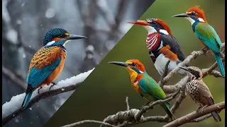 The World’s Most Colorful Birds (4K) 60fps • Calming Music for Stress Relief