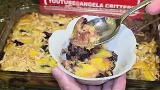 Peach Blueberry Dump Cake 