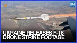 Ukrainian Air Force Shares Footage of F-16 Jets Destroying Drones | Dawn News English