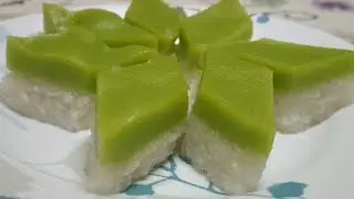 Kuih Talam Seri Muka Tanpa Telur Lembut Kenyal Dan Sedap Rasanya😊