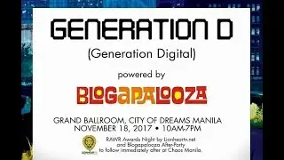 BLOGAPALOOZA GENERATION D 2017