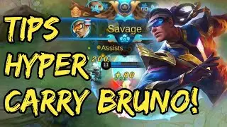 AUTO SAVAGE! BRUNO NERF? COUNTER META HYPER CARRY! - Mobile Legends
