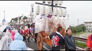 2025年　内母神社例大祭石取祭（七取石取祭）本楽　神社前整列　２/３
