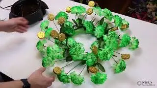 DIY Dollar Store Shamrock Wreath!