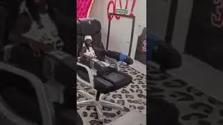 Kai was super excited to sit in his supersized chair
