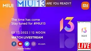 MIUI 13 Launch Event In India | #Live