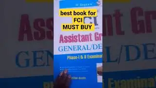 FCI Assistant Gr DEPOT NIKALO SIRF EK BOOK PADHKE🤩#GUARANTEE SELECTION#FCI#PHASE I II