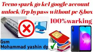 #tecno_spark_go_kc1_frp_bypass.. Tecno spark go kc1 Google account unlock without pc,box 100%working