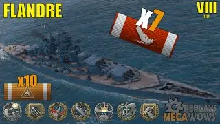 Flandre 7 Kills & 198k Damage | World of Warships Gameplay