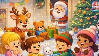 Santa Claus Counting Song 🎅🦌 | Learn Numbers, Colors & Kindness | Freja Kids World