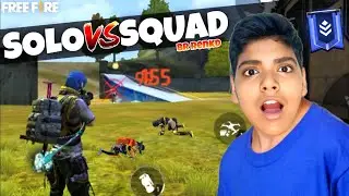 Best Solo VS Squad Gameplay on Mobile || BOOYAH! Garena Free Fire 🔥