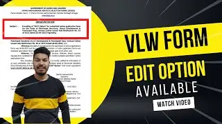 The VLW Form Edit option you've been waiting for || jkssb online tutorial.