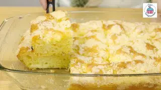 САХАРНЫЙ ПИРОГ! Нежный, сочный, пропитанный сливками пирог с сахарной корочкой, рецепт