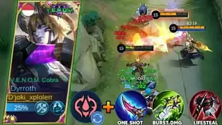 GLOBAL TUTORIAL DYRROTH LIFESTEAL DAMAGE TRICK 2023 FOR YOU!! (BEST BUILD MLBB)